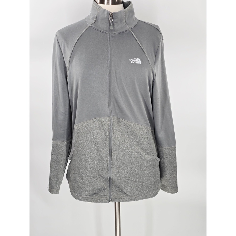 The North Face Jacket Womens XL Gray Cinder W100 Full Zip Light Fleece Running